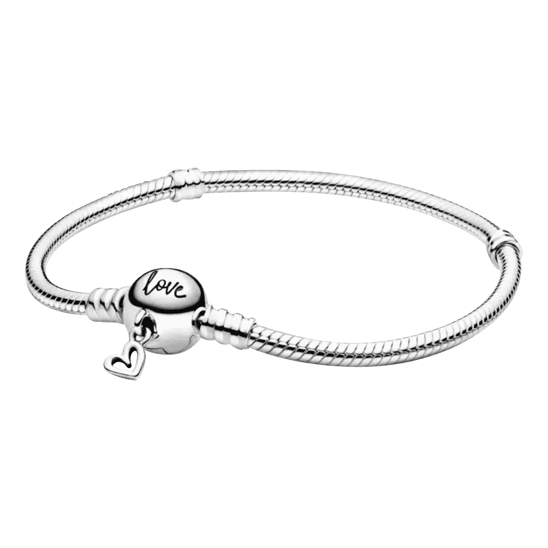 Maak plaats kan niet zien plakboek Bedelarmband Love met hartje | 925 Sterling Zilver