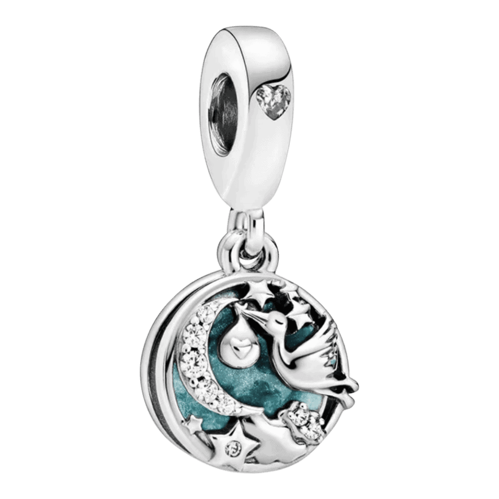 Baby bedel ooievaar 925 Sterling Zilver