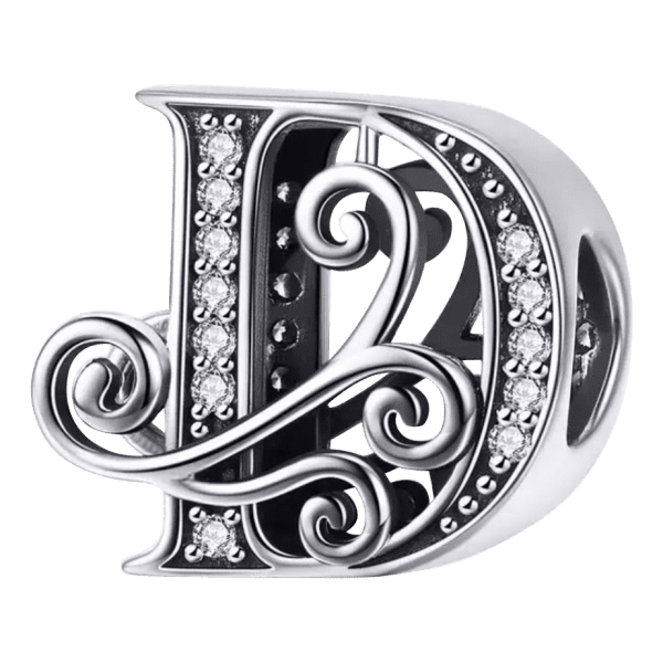 Esprit Bedel zilver gedrukte letters casual uitstraling Sieraden Bedels 