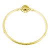 Voorkant product van onze gouden armband verguld met schelpsluiting. Gemaakt van 925 sterling zilver