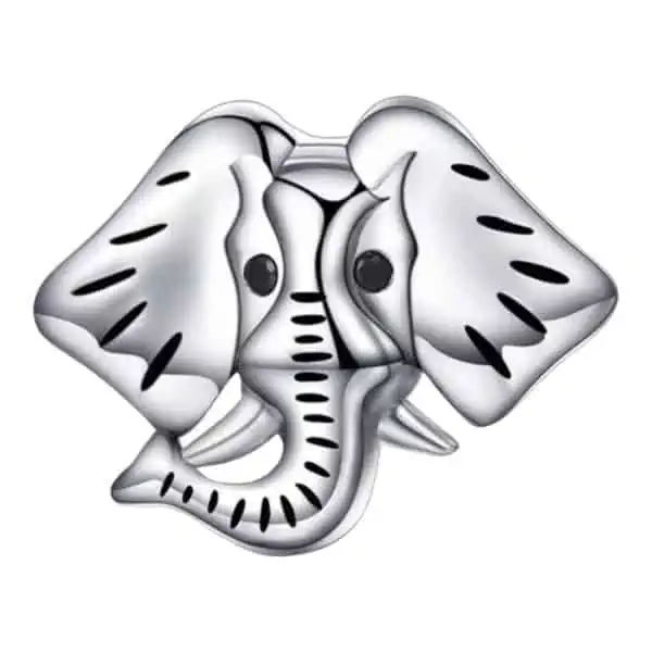 Product Afbeelding Vooraanzicht van onze prachtige bead bedel uit de dieren categorie. Deze olifant bedel is gemaakt van 925 sterling zilver.
