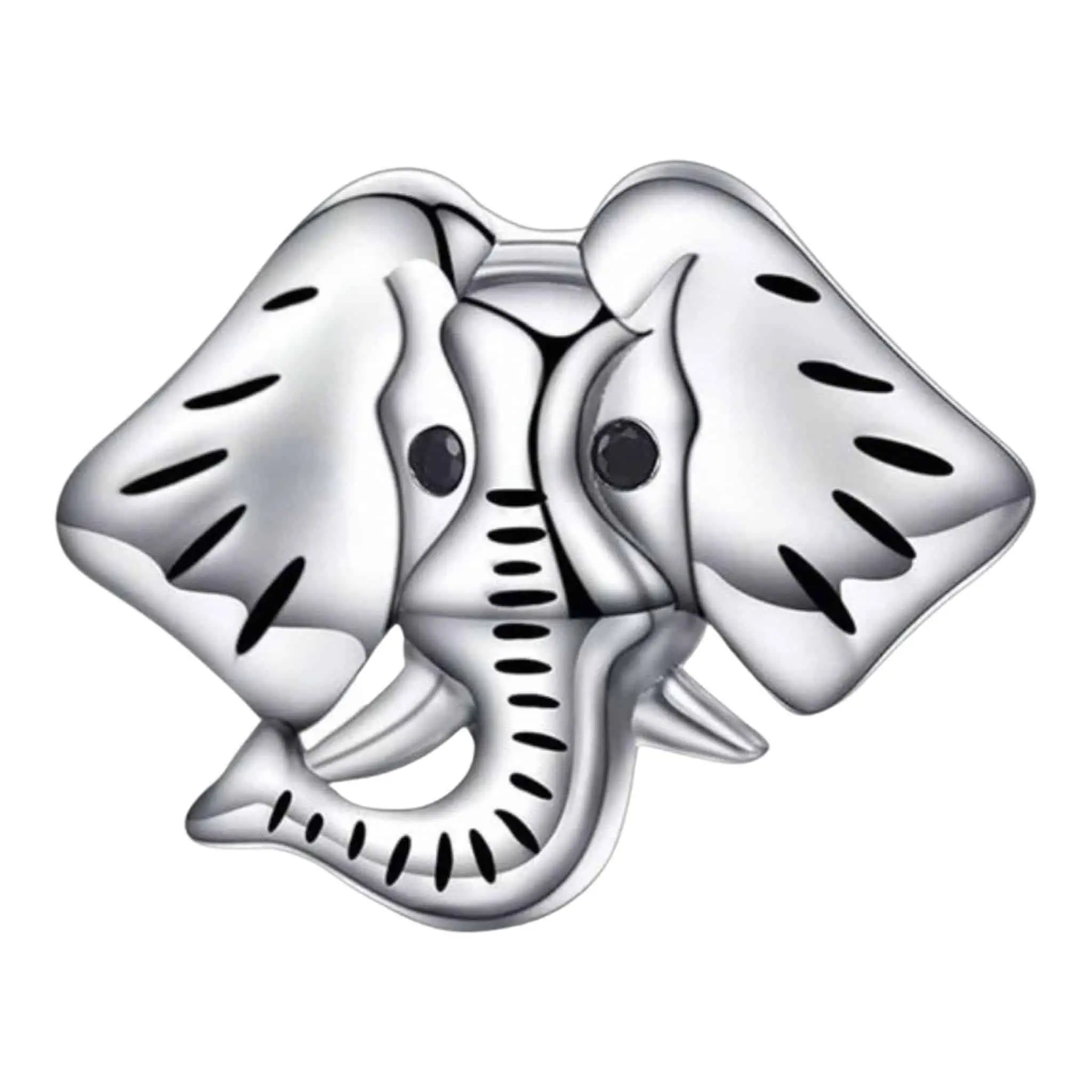 Product Afbeelding Vooraanzicht van onze prachtige bead bedel uit de dieren categorie. Deze olifant bedel is gemaakt van 925 sterling zilver.