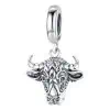 Product Afbeelding Vooraanzicht van onze prachtige buffel charm. Deze bedel van de big five is gemaakt van 925 sterling zilver in de categorie dieren.