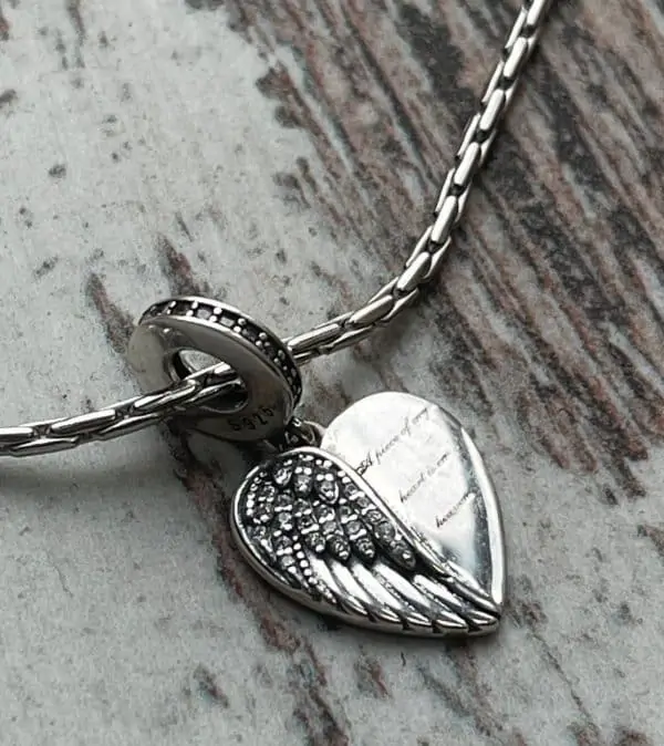 Bedel engel hart | A piece of me is in heaven | 925 Sterling Zilver - Afbeelding 3
