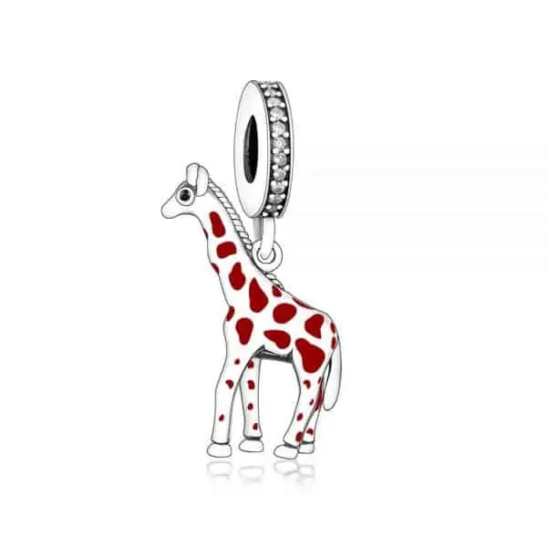 Product Afbeelding Vooraanzicht van onze mooie giraffe bedel