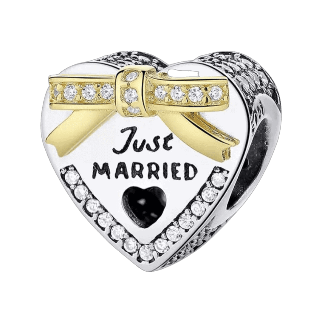 Sjah Vermoorden leeuwerik Bruiloft bedel Just Married | 925 Sterling Zilver