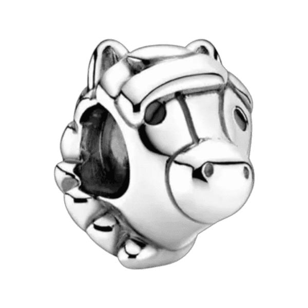 Product Afbeelding Vooraanzicht van ons paarden hoofd bedel. Dit mooie paard gemaakt van 925 sterling zilver is een mooie toevoeging van je bedelarmband. Deze bead is gemaakt van 925 Sterling Zilver