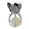 Product Afbeelding Voor en Achteraanzicht van onze prachtige glow in de dark vlinder. Deze vlinder is gemaakt van 925 sterling zilver en helemaal ingelegd met zirkonia's. Deze bead butterfly heeft een kooi met balletje die licht geeft.