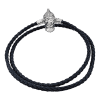 Voorkant van deze prachtige lerenarmband met boeddha sluiting. Geloof armband