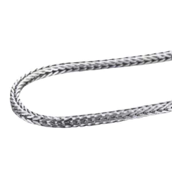 Product Afbeelding Zijaanzicht van onze prachtige foxtail ketting. Deze prachtige vossenstaart patroon is gemaakt van 925 sterling zilver en in verschillende maten verkrijgbaar. Het slot is stevig.