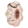 Product Afbeelding Vooraanzicht van onze nieuwe bollen spacer rose. De prachtige spacer met 6 gelijkwaardige bollen met zirkonia steen zijn prachtig te combineren aan je rose armand. Je bedels blijven mooi zitten aan je rose armband. Gemaakt van 925 sterling zilver met rose laagje.